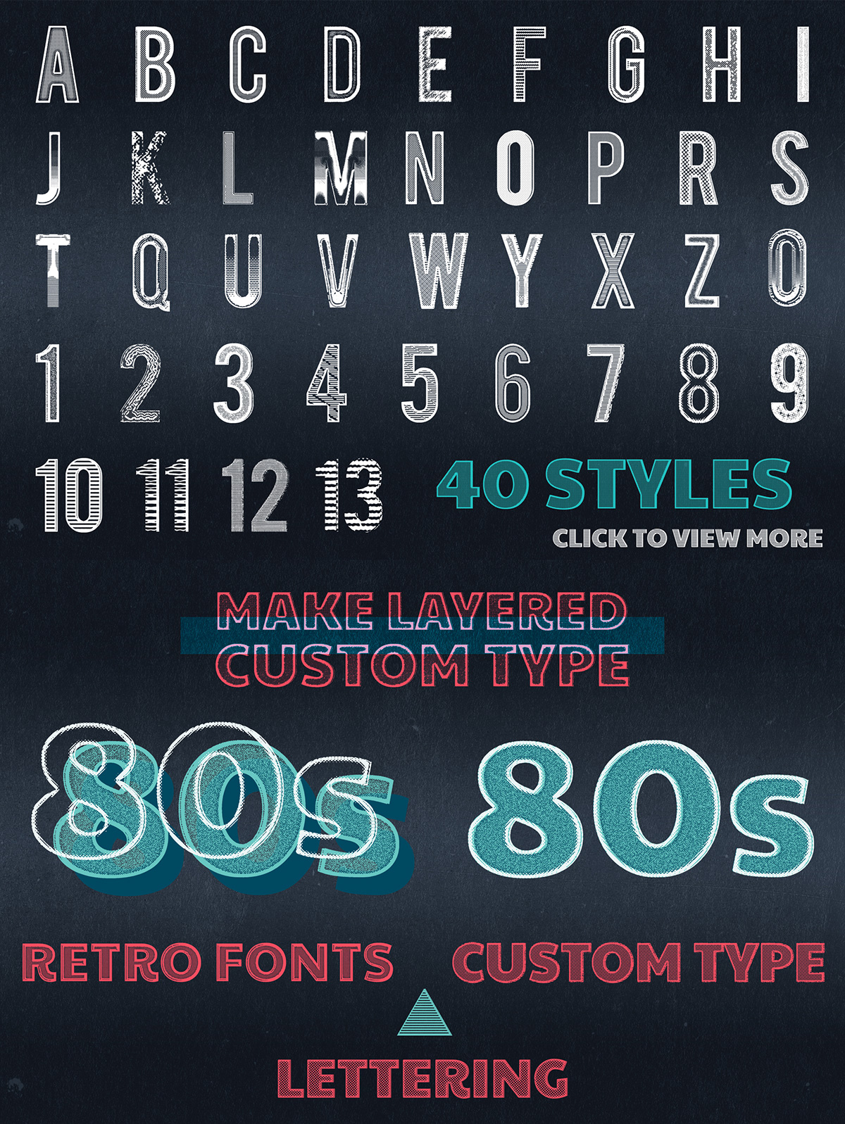 custom type 80s 80s revival 80s typography graphic styles effects adobe illustrator effects font freebie 80s font Retro 80s Retro 90s bold lettering