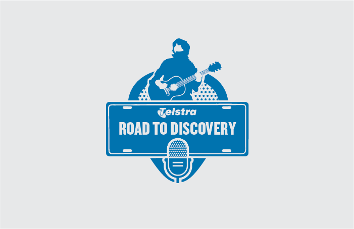 Telstra Road to Discovery band poster talent show Retro