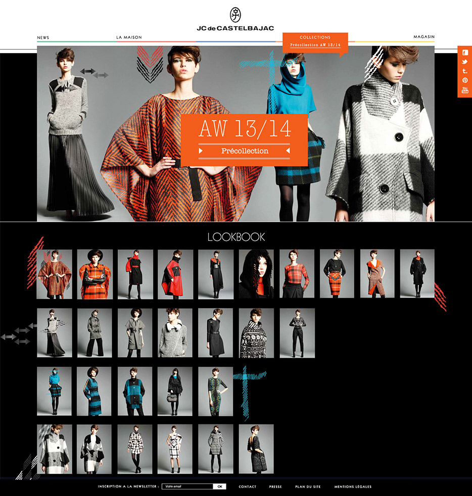 jc de castelbajac Webdesign corporate Site vitrine Fashion Designer One Page castelbajac