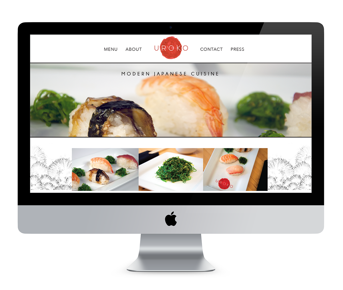 restaurant menu menu design Sushi japan japanese asian Food  screen printing screen print cuisine modern