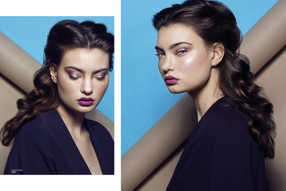 PUBLISHED magazine retouch post Production Elle beauty makeup colors freckles