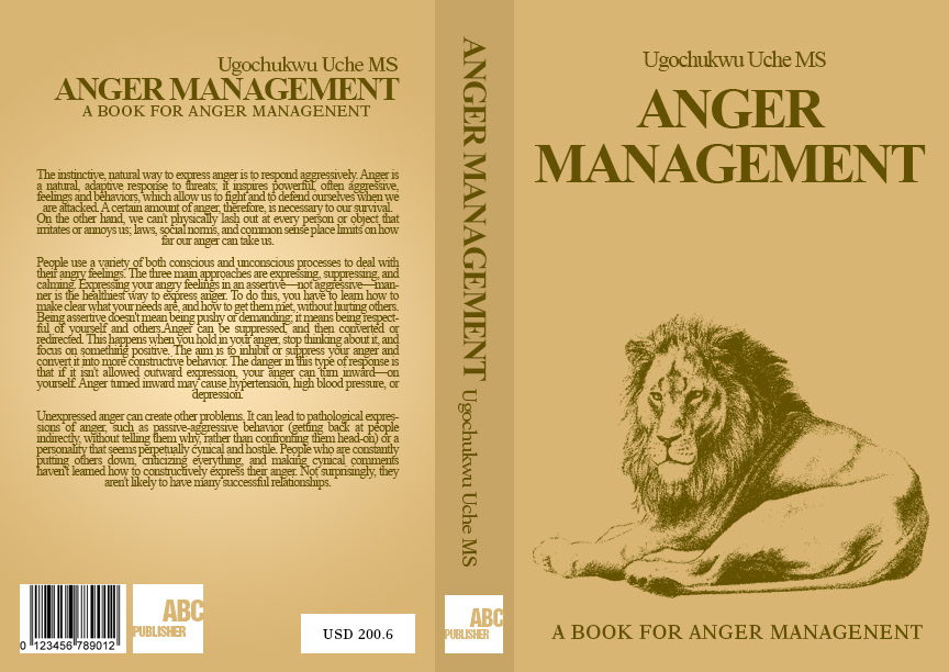 book book cover Book Cover Design lion anger manadement