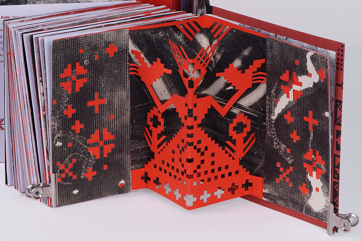 pop-up book intaglio grafika kirigami artistbook ornament Wklęsłodruk