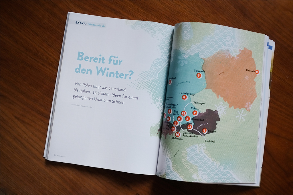 Himmelblau reisemagazin maps Hubertus Meyer Burckhard die kleine Geschichte einer großen Liebe Vorsatzblatt Bastei Lübbe www.lv.de Kartendesign