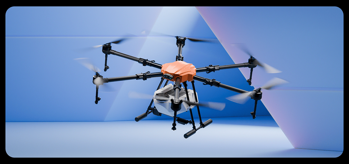 blender blender 3d drones visualisation 3D product design  product visualization Product Rendering agricopter drones 3d