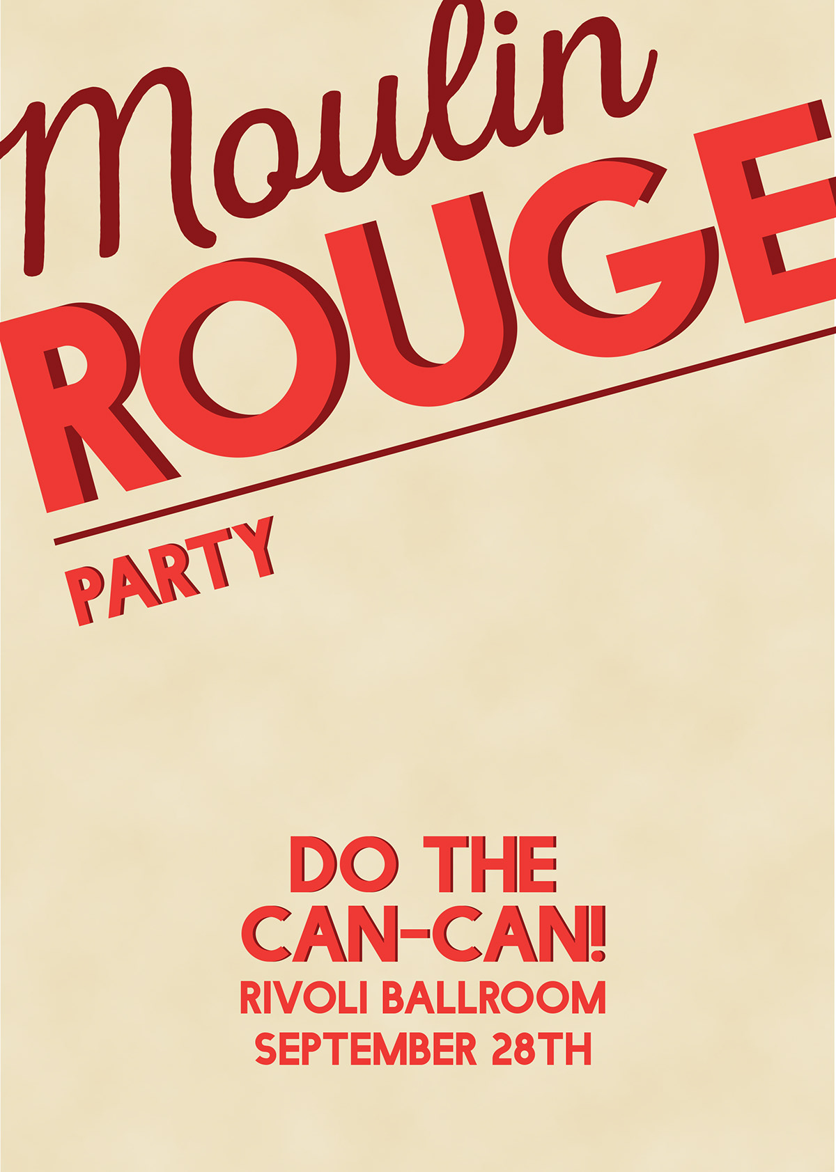 Moulin rouge party invite