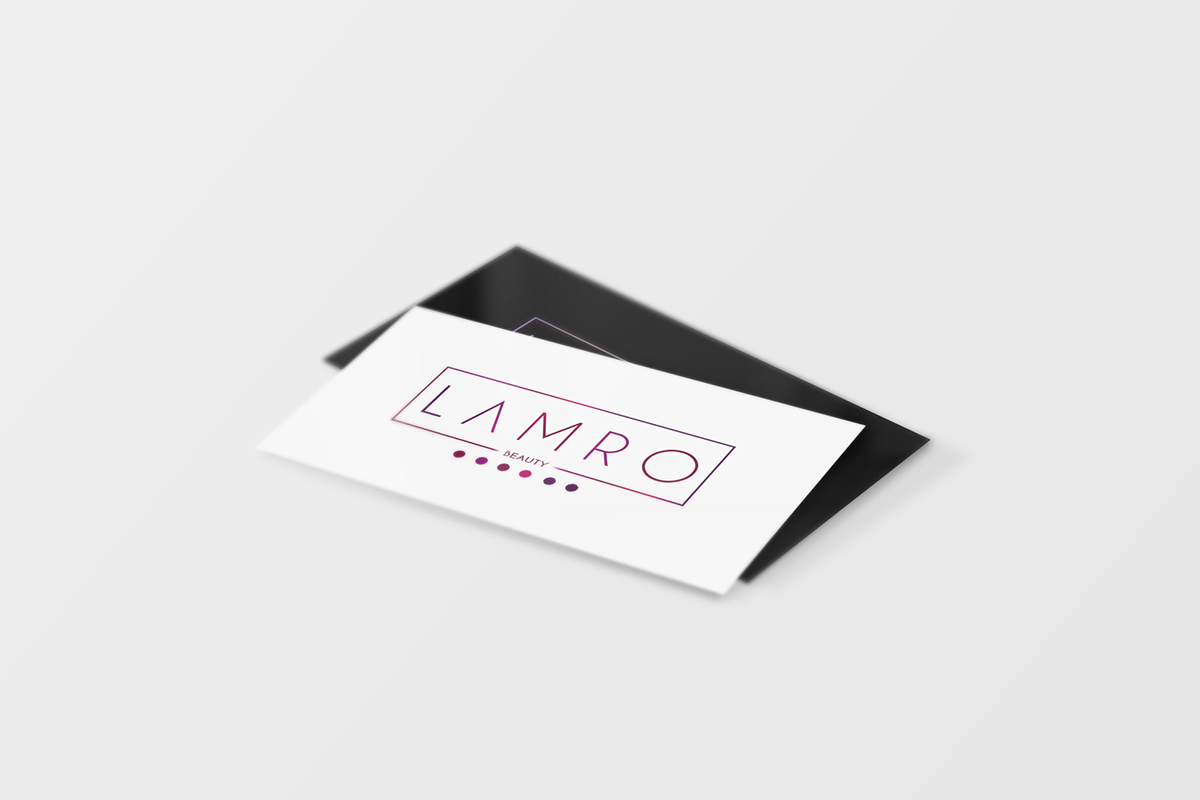 Lamro beauty MUA FaceOfLamro make-up logo identity corporate Business Cards esteemeddesigns
