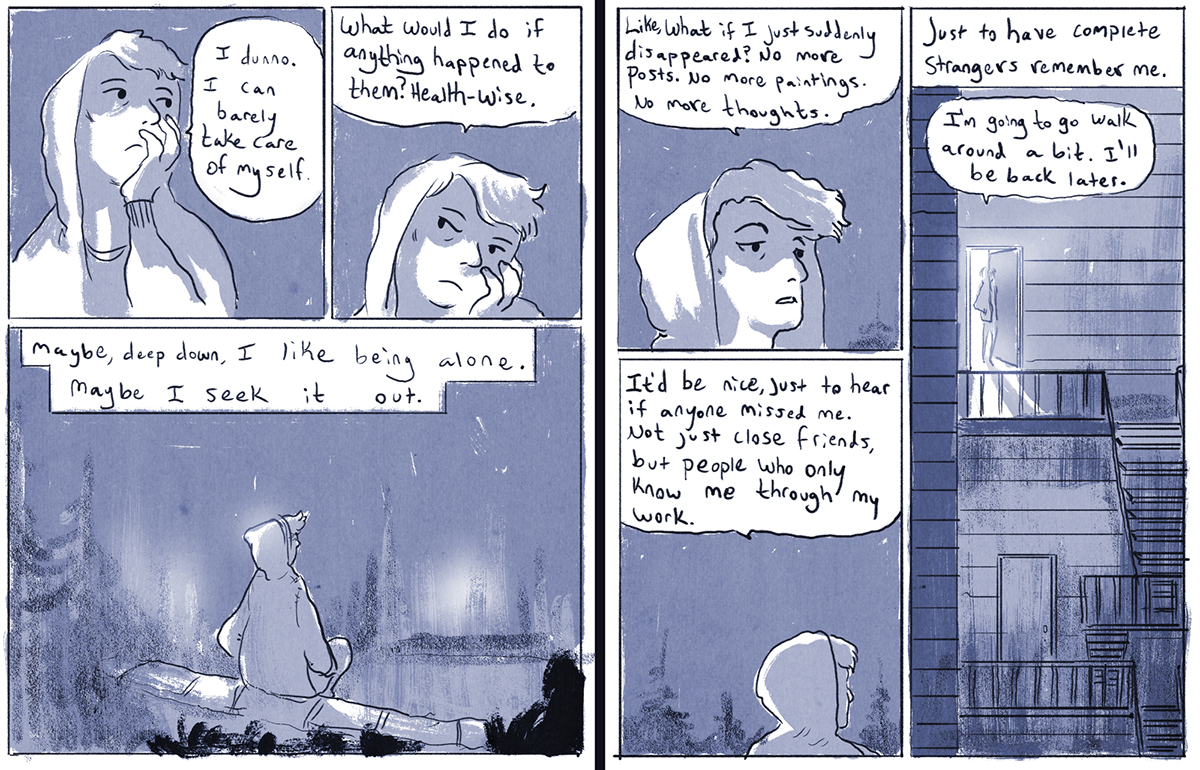 Graphic Novel comic dream rain personal alone you are not lonliness