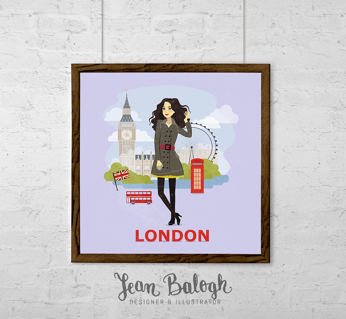 London Paris New York Travel vector girl woman city cityscape places print set Collection cute Style