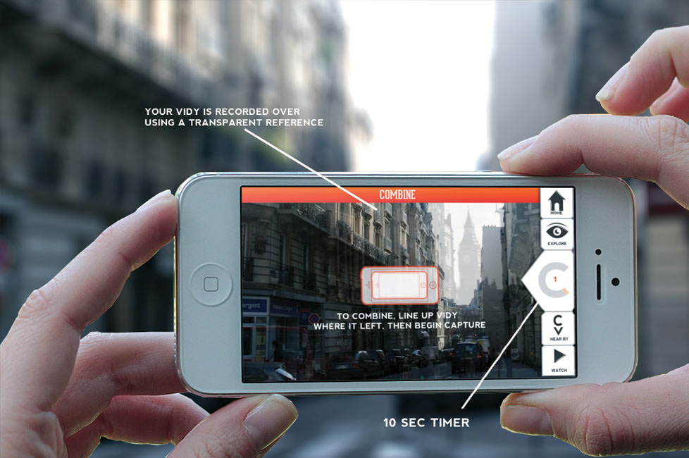city vidy mobile application orange CV app ux/ui user experience