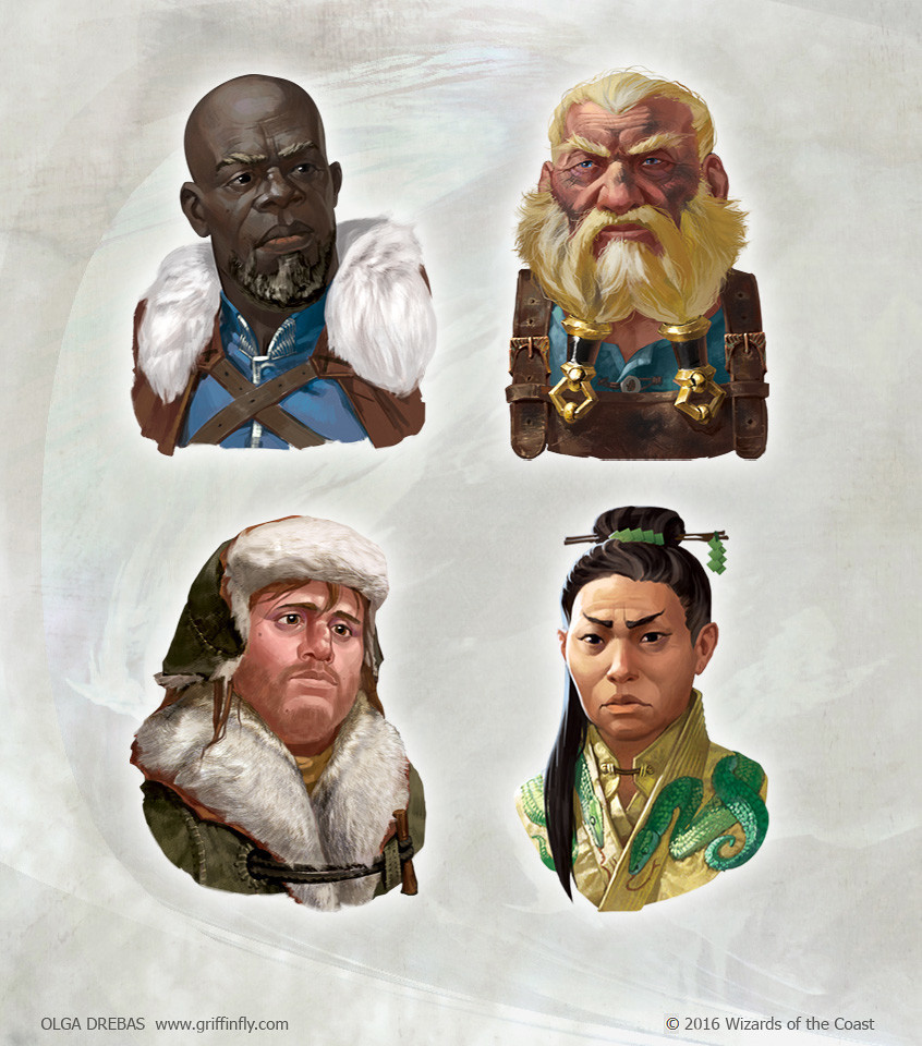 Character painting   book tabletop D&D fantasy characters