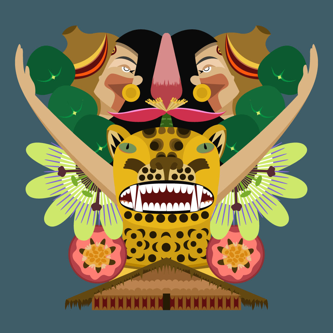 Amazonas diseño vectorial ilustracion ilustradora colombiana yes cardona