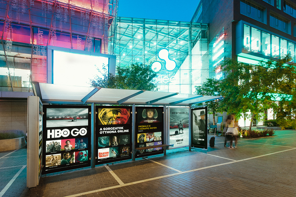 hbo HBO GO print campaign citylight billboard Mockup graphic design  Creative Direction 