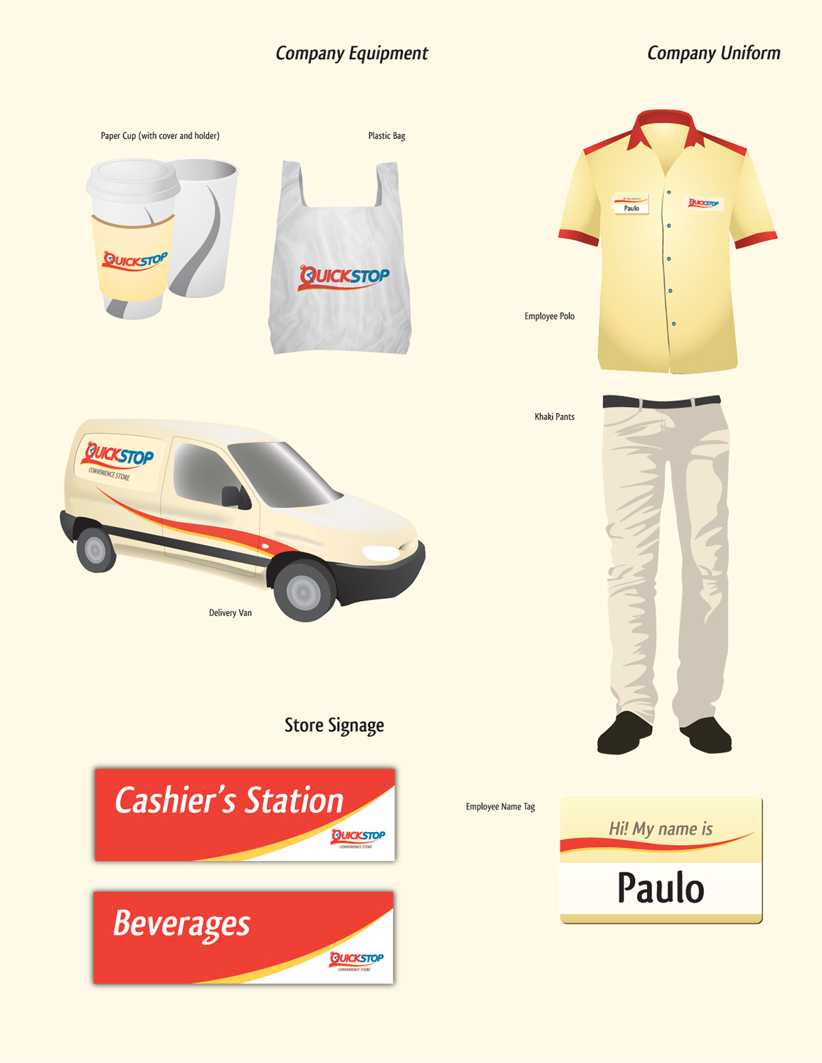 quick stop convenience store filipino Pinoy travelers commuters Logo Design logo