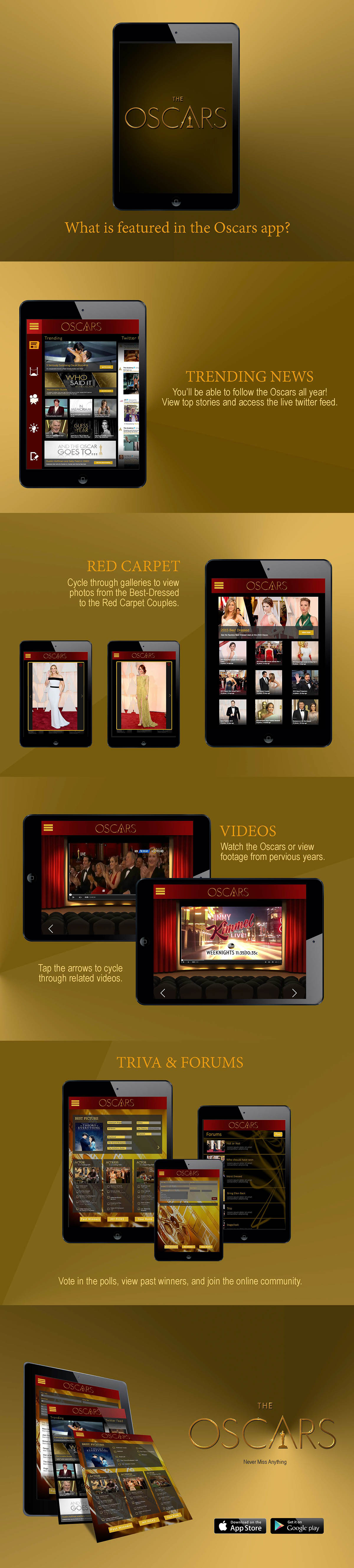 app design app design Oscars mobile