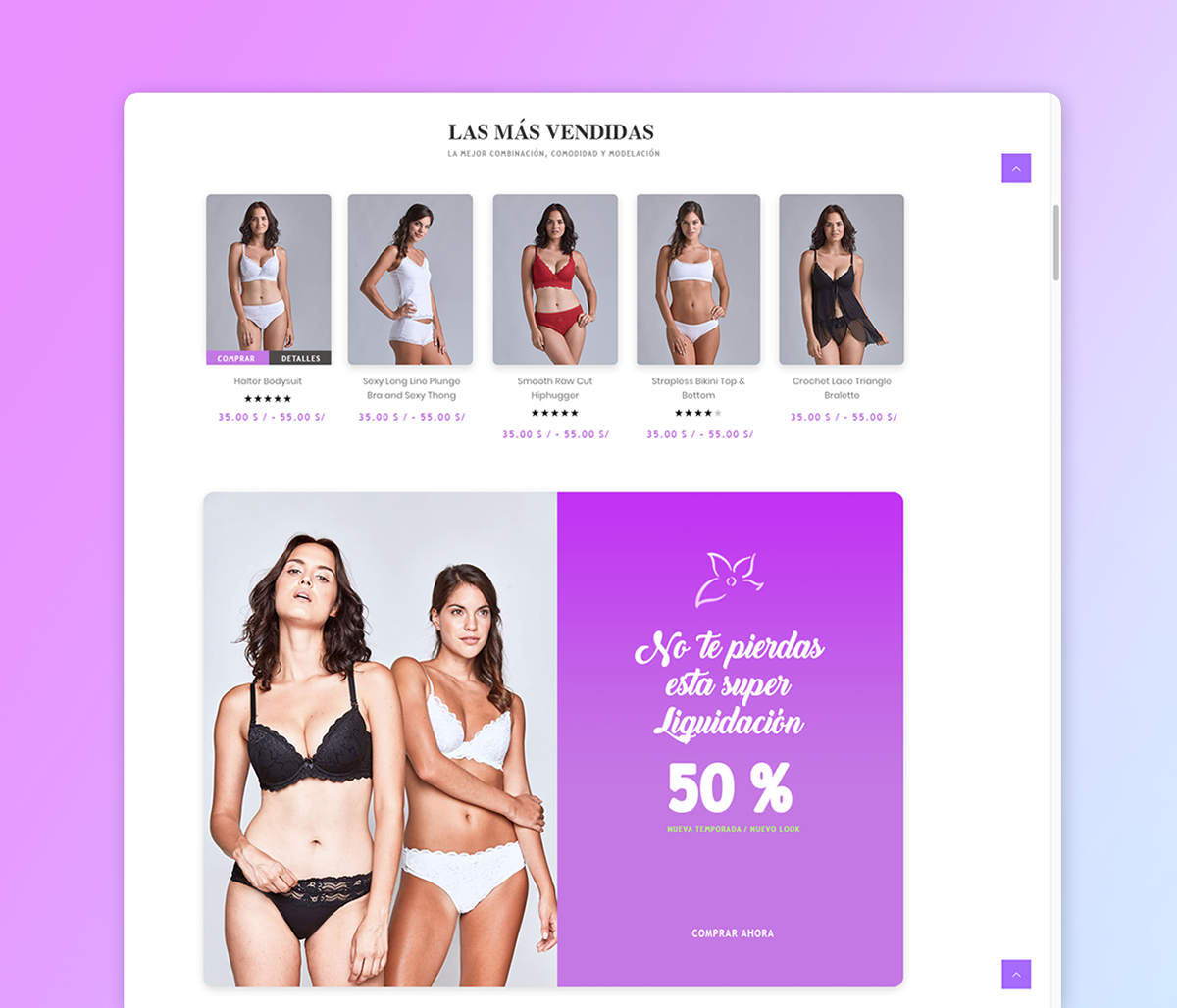 Web design Responsive Webdesign brands lingerie webresponsive uxweb UIweb user