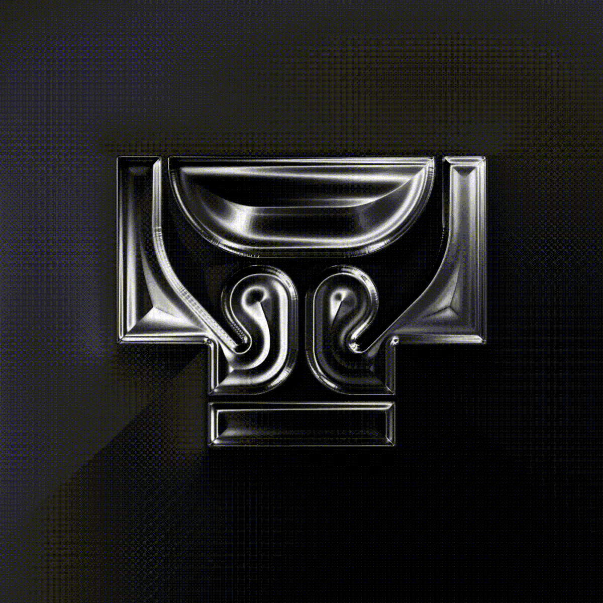 36daysoftype chrometype type design typography   vector 3D black black and white chrome metal