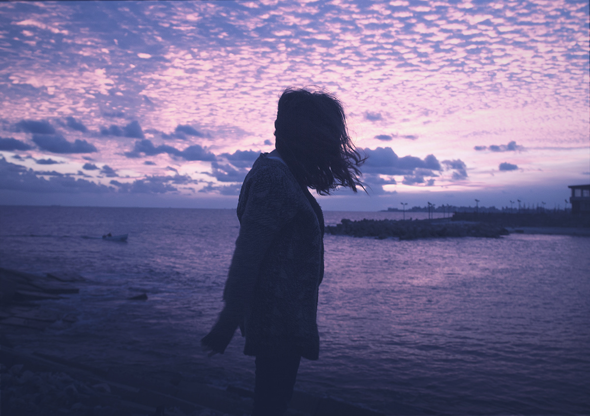 surreal potrait album cover artwork Silhouettes sunset seascape Landscape dark surrealism
