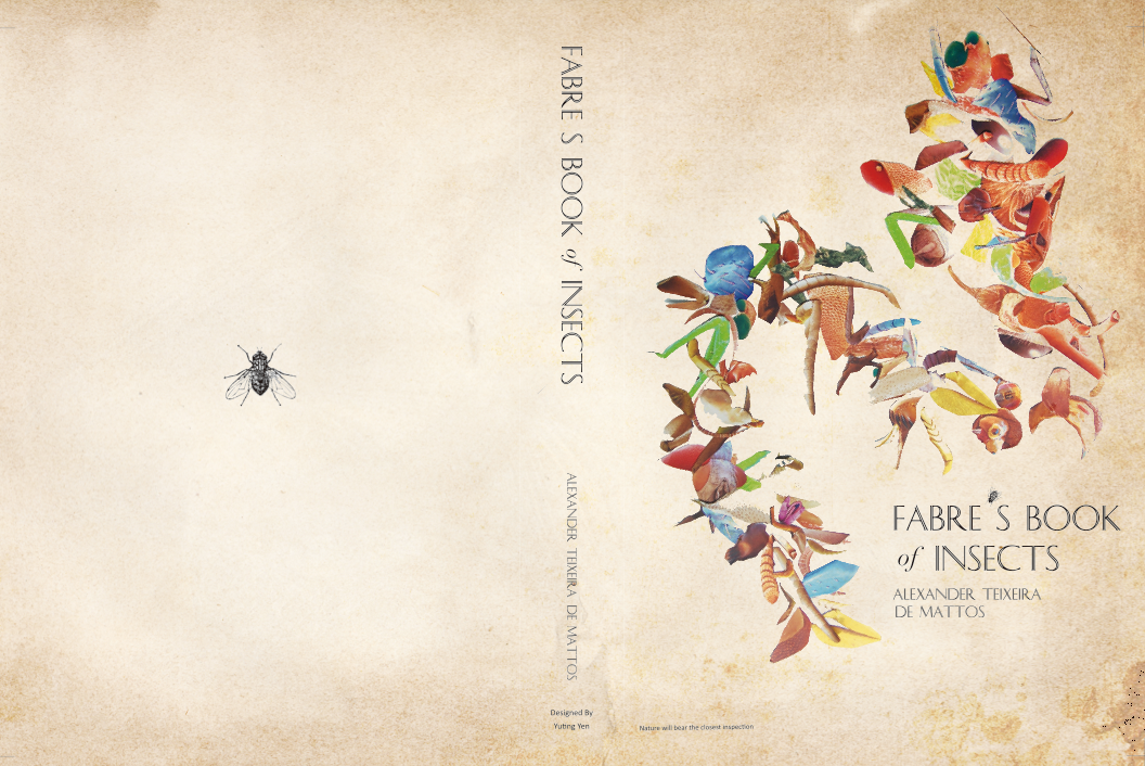Insects fabre's bookkcover design graphic beetle microscope dismember photoshop texture