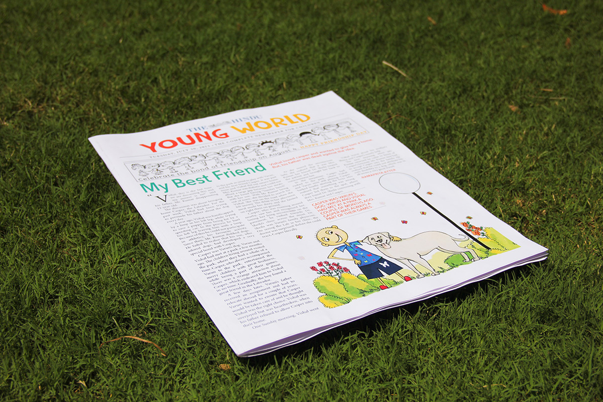 publication design kids colorful Layout story Children's newspaper newspaper