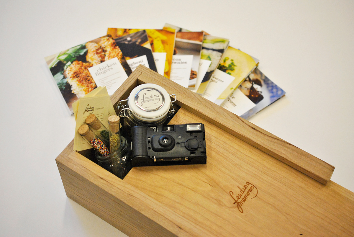 Collection box wood handcafted Food  cooking recipes spices collectable folding logo brand Feeding memories