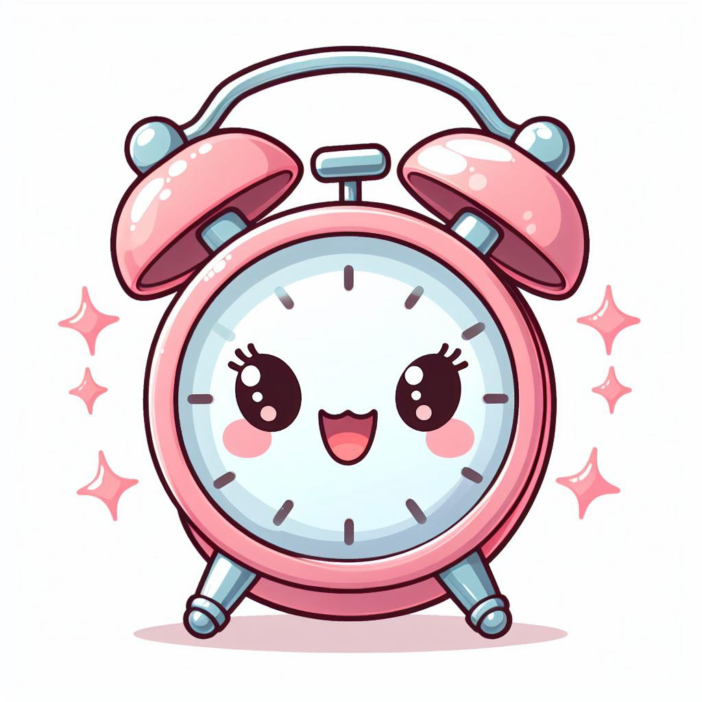 cartoon clock watch time vector adobe illustrator