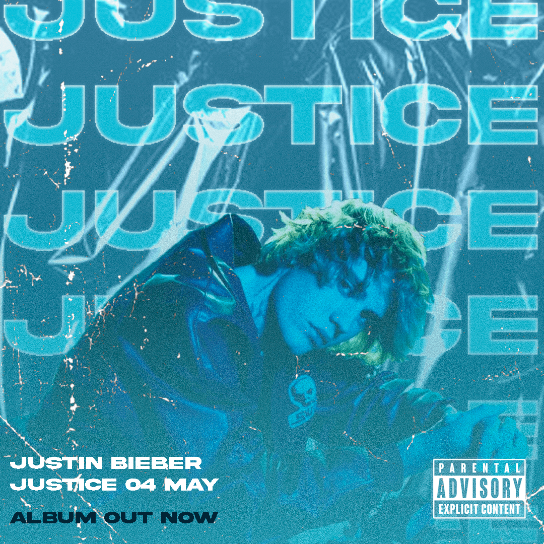 Album banner Justice justin bieber music post Social media post
