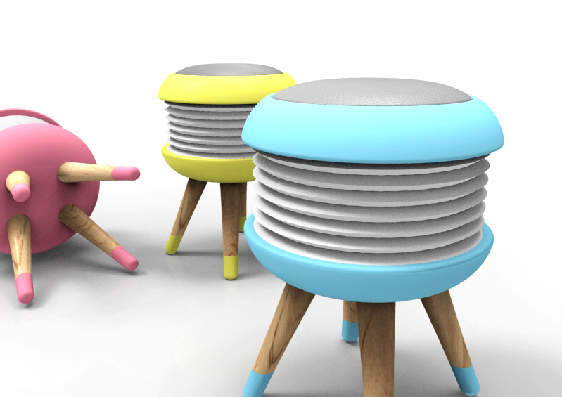 stool Scandinavian pastel bouncy