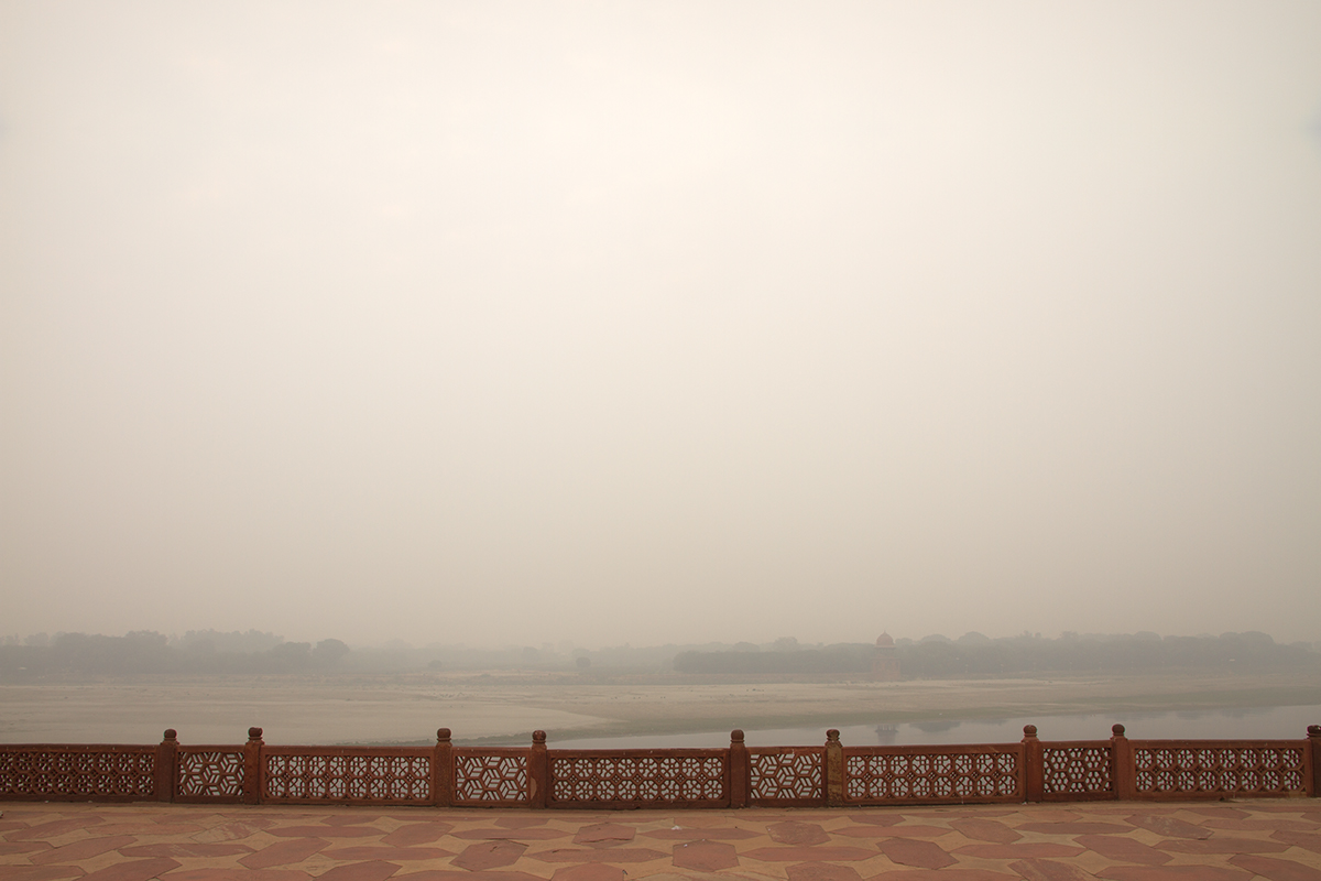 Rajasthan  India Transitation wall Taj Mahal Still Legacy kingdom Isolated fog streets winter palace alone river