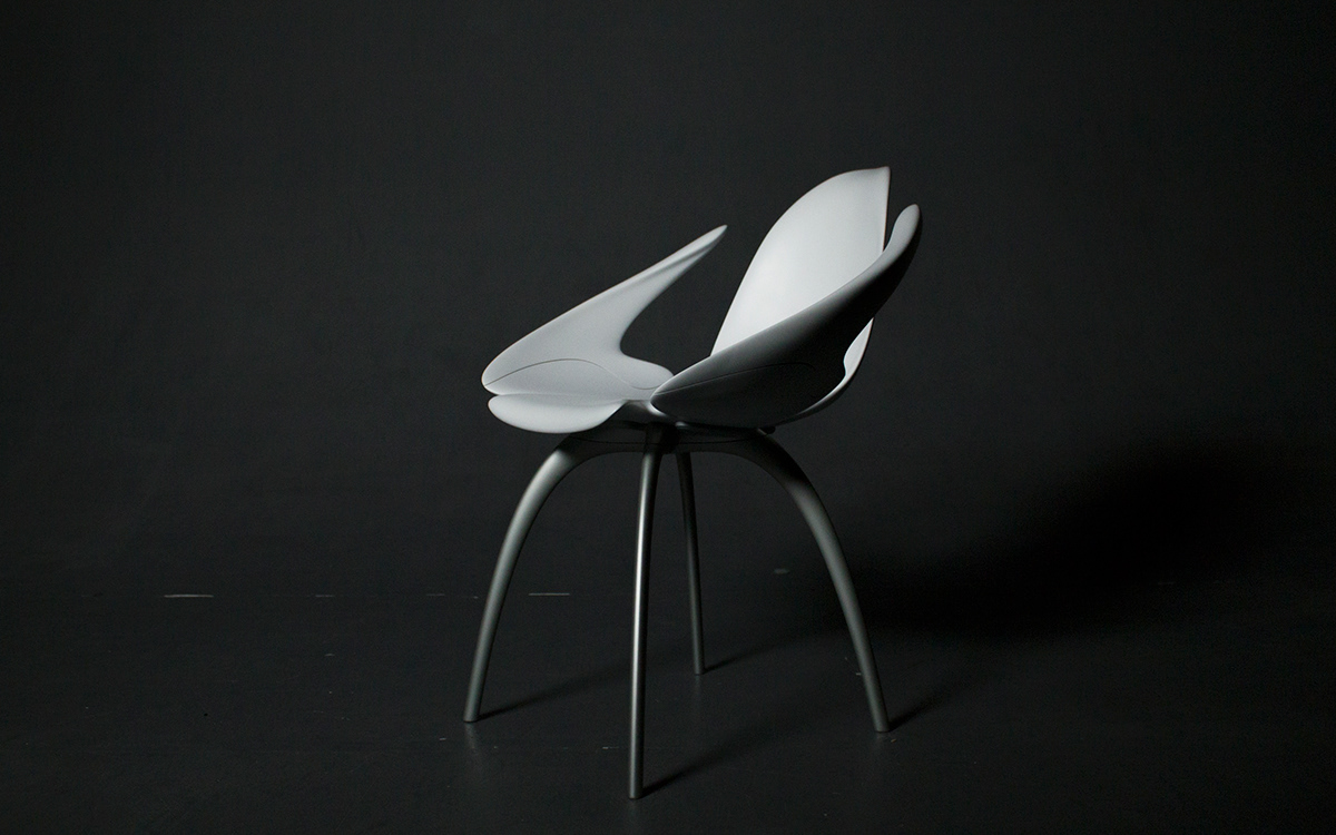 Bionic organic design chair furniture black White Nature product design  industrial design 