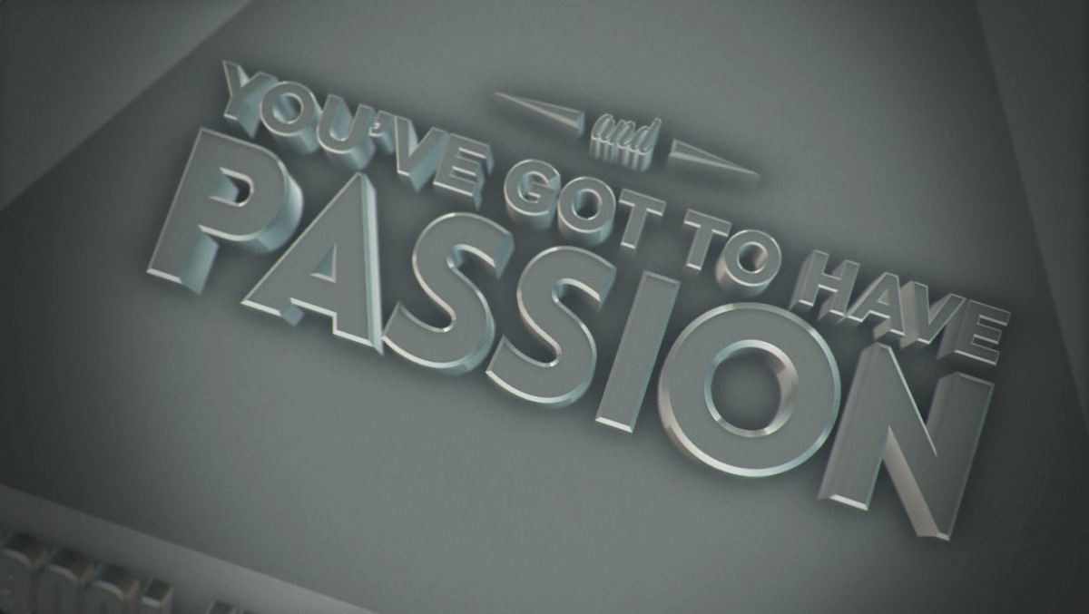 kinetic typography 3D cinema 4d after effects fonts passion Steve Jobs