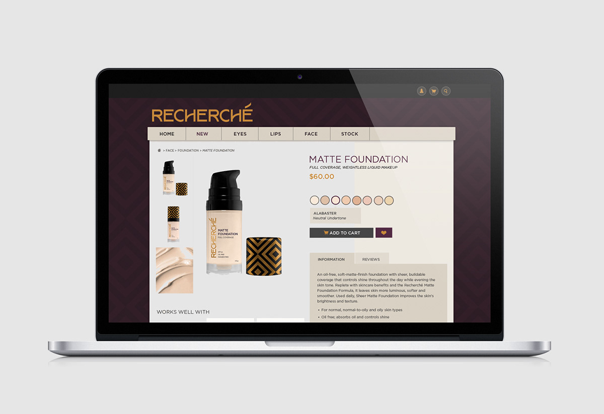 Web Website digital print graphic pattern art deco art nouveau recherche Beautiful cosmetics brand 1920s Make Up