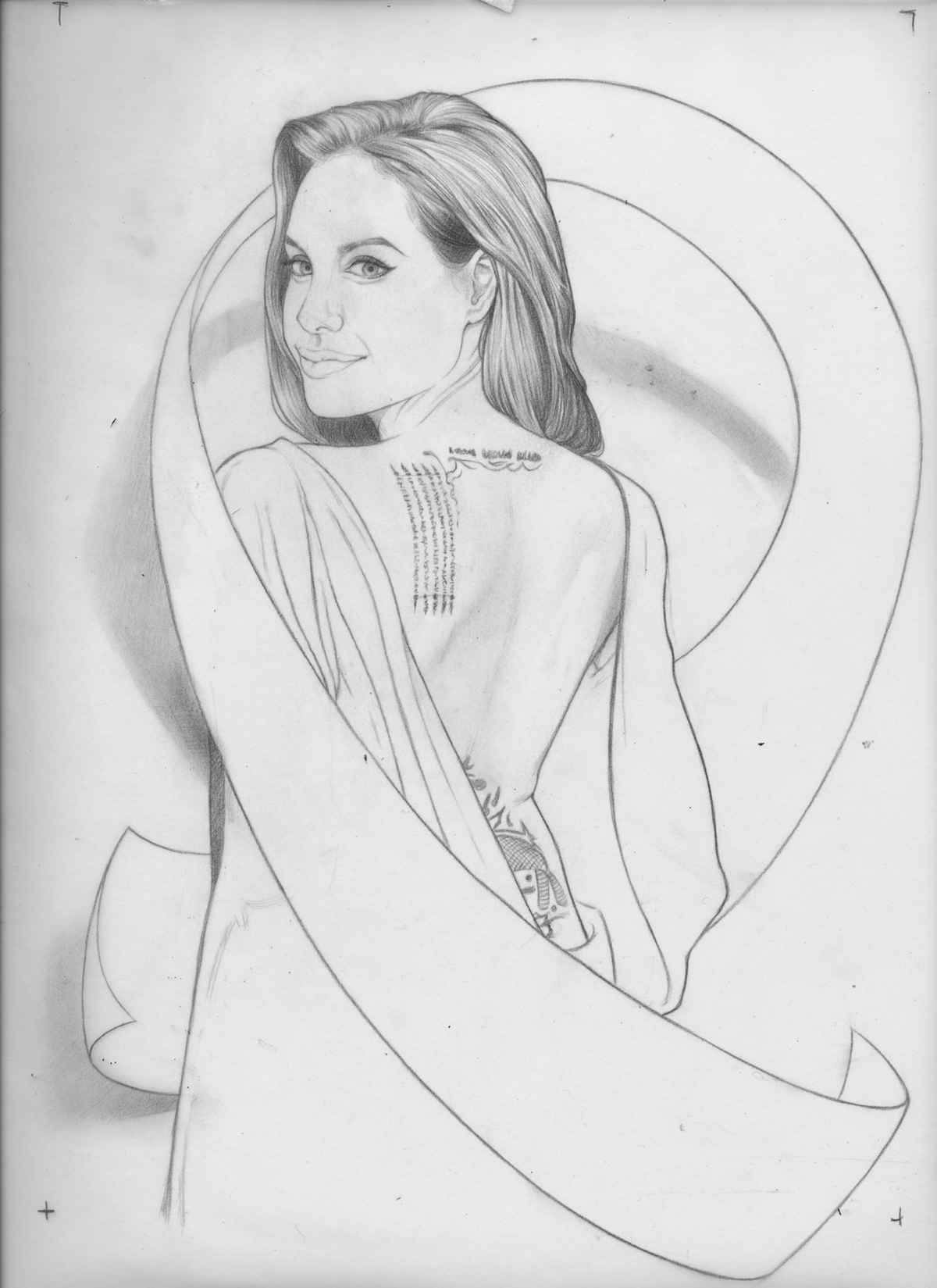 Angelina Jolie breast cancer breast cancer awareness Charles Chaisson celebrity portrait