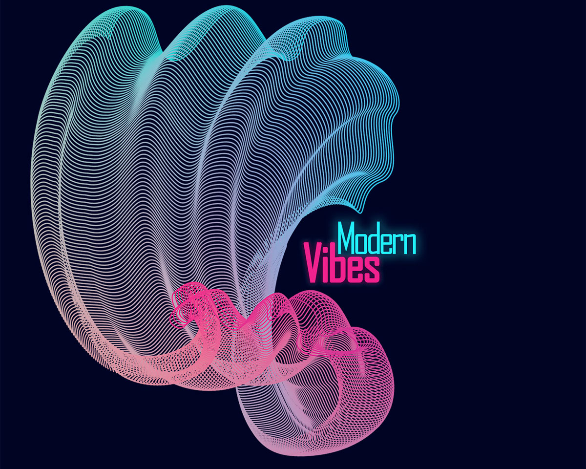 gradient colorful modern vibes pink blue waves map