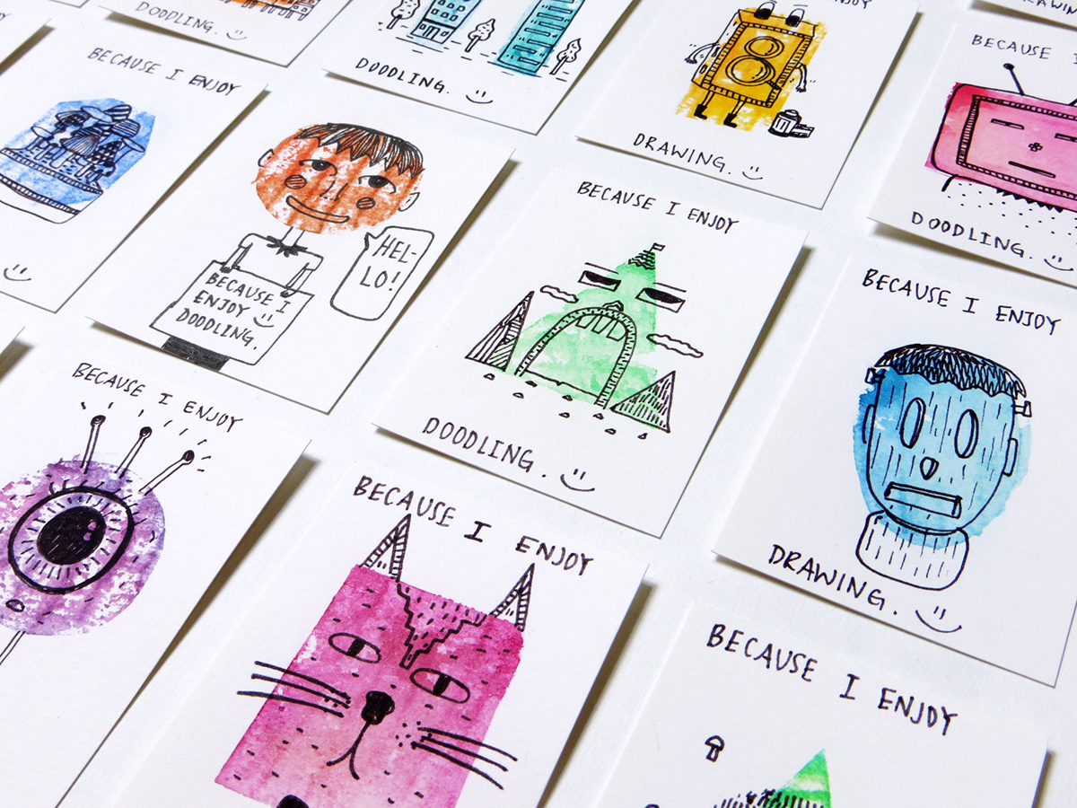 shanlyn lasalle namecard doodles singapore design graphic identity