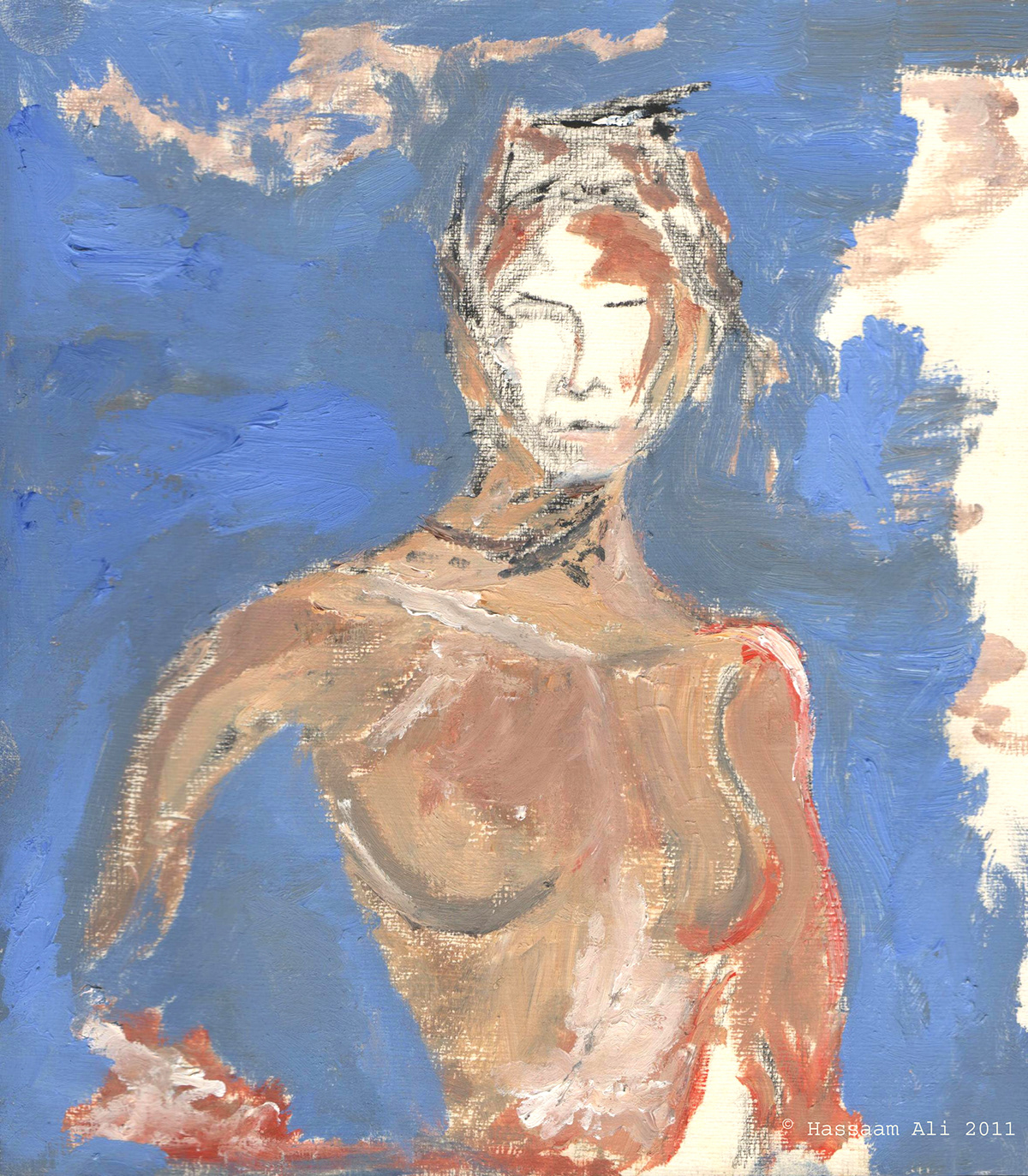 oil Oil Painting portrait nude man woman