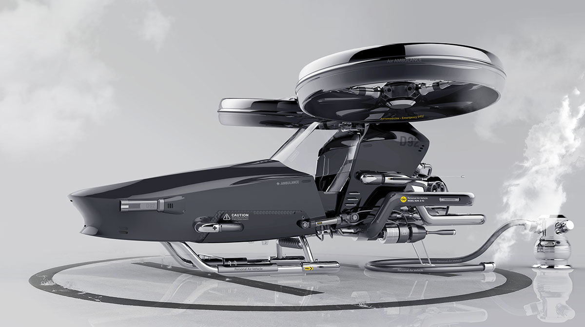 Future emergency transportation helicopter Vehicle concept car car desgin transportation car future concept design