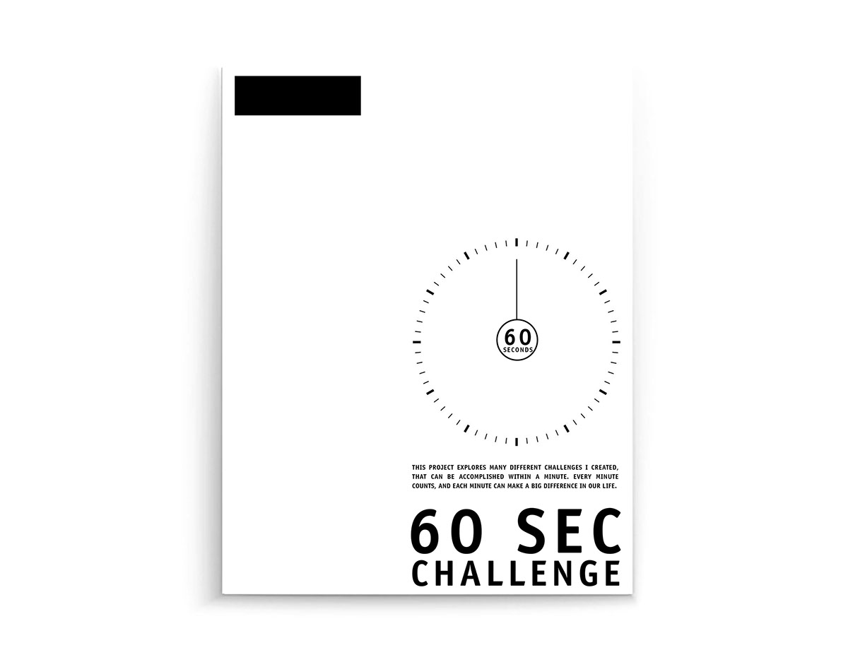 60seconds challenge random infographics objects color Records numbers time seconds One minute