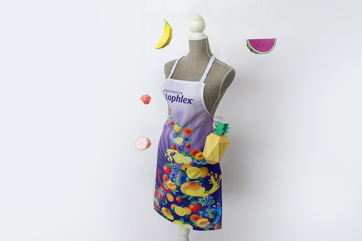 apron cookbook spain Fruit design DIY purple delicious