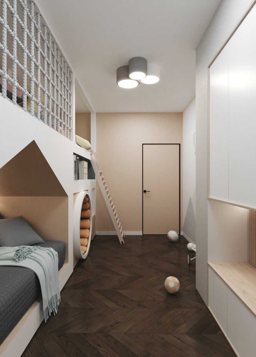 bedroom апартаменты гостиная   декоративная штукатурка детская игровая комната камень в интерьере лофт люстры минимализм