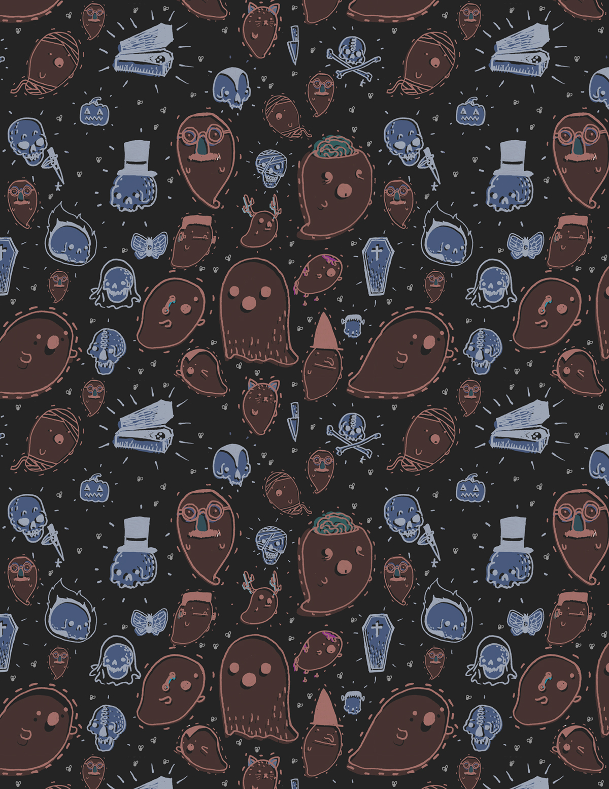 illustrate Patterns Ghosts Halloween Holiday product