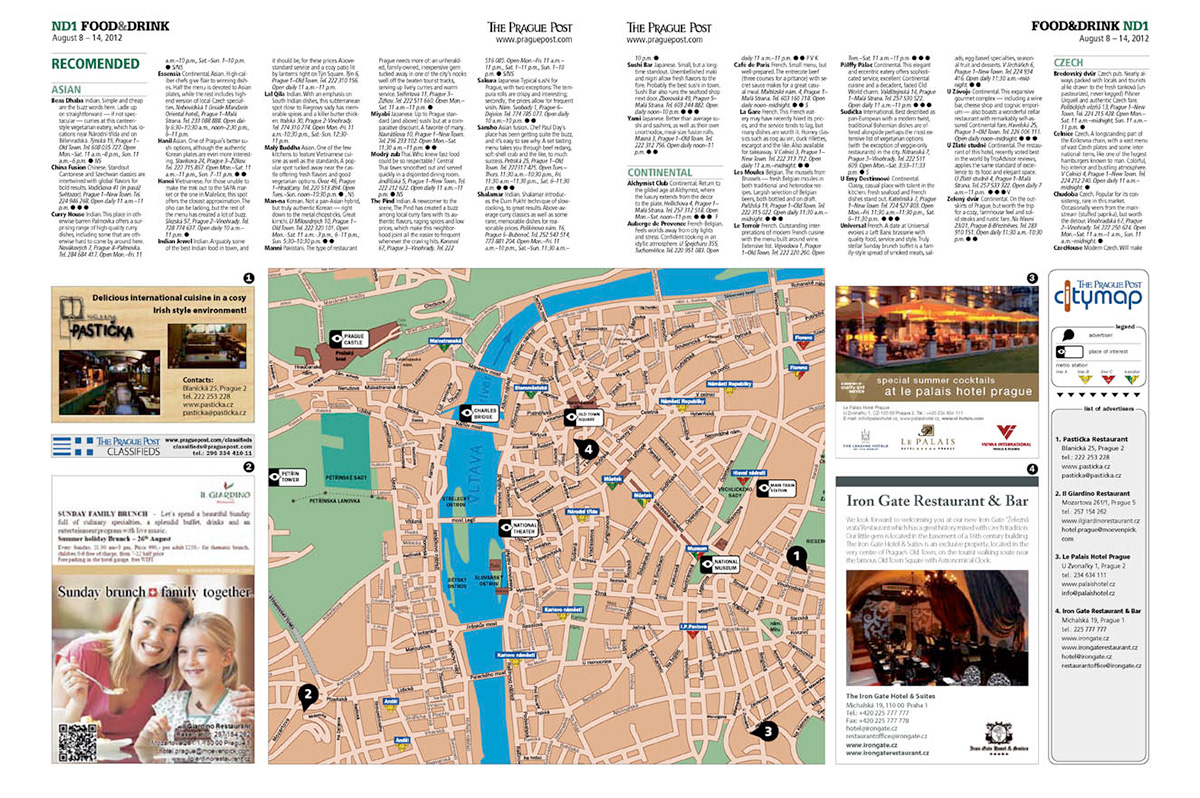 Prague Post  newspaper redesign print
