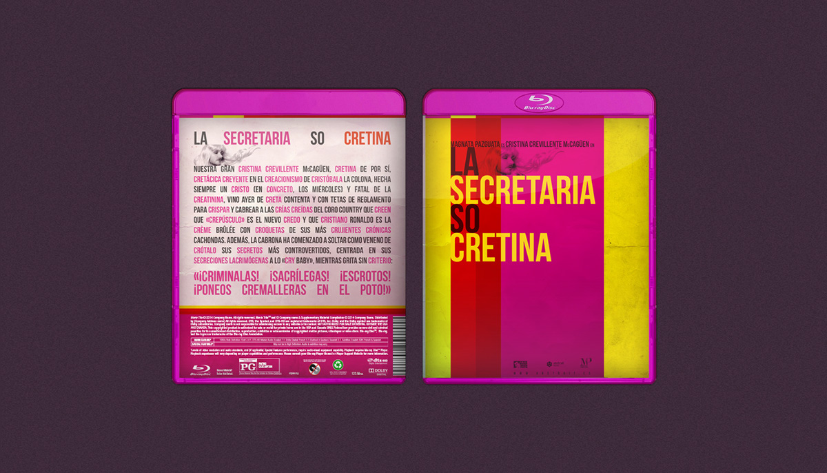 poster Mockup blu-ray movie graphic design yellow magenta pink red letters