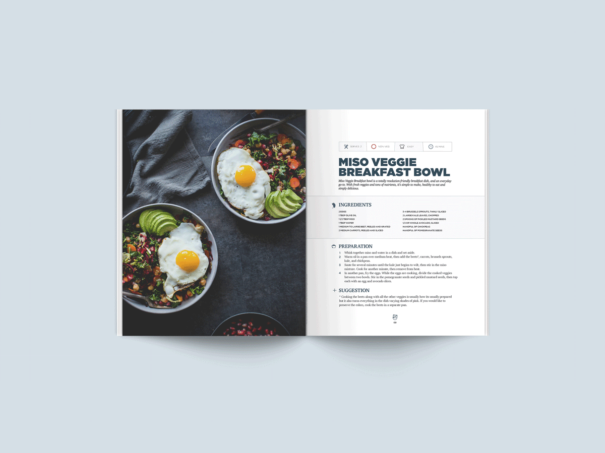 recipe book Food  editorial egg bowl miso Veggie