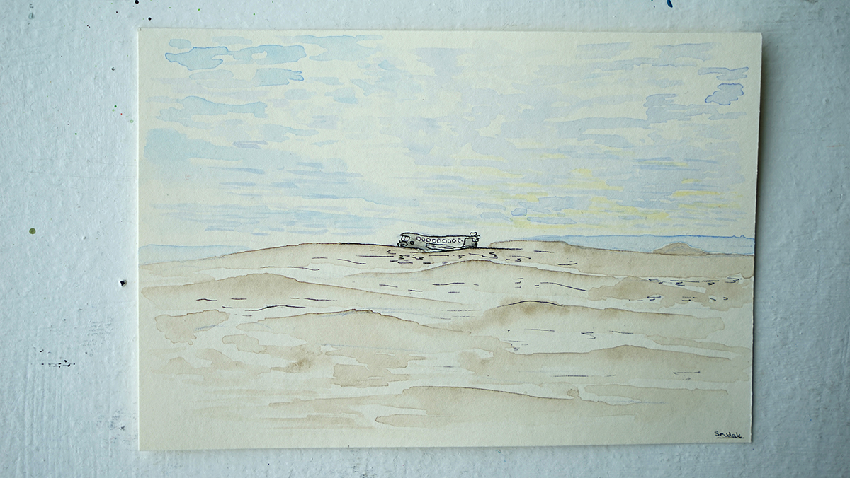 postcard traveling minimal creativewriting lonelyplaces Ordinary EverydayLife aroundtheworld iceland watercolorpainting 