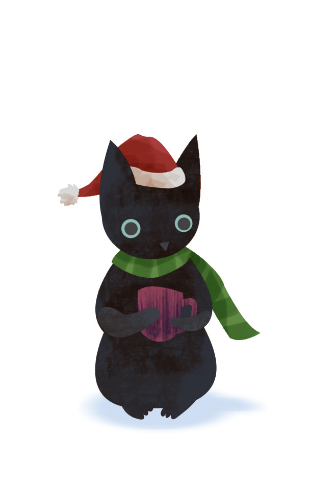 cats Christmas greeting card