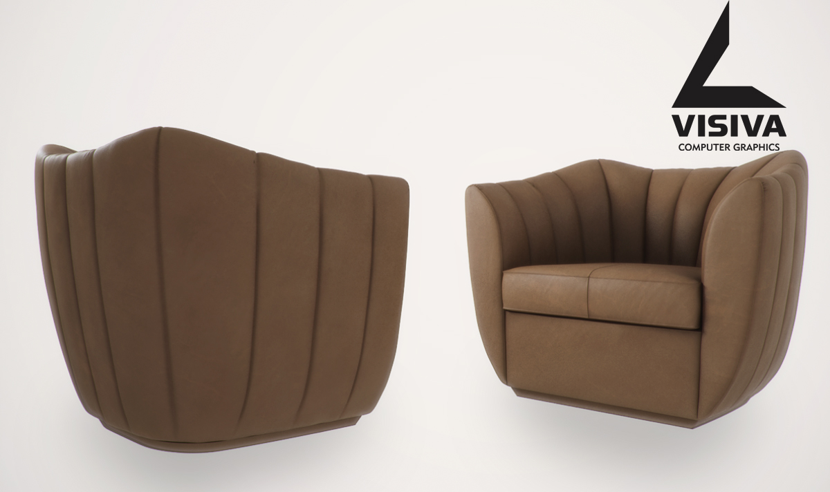 3dmax vray photoshop armchair design