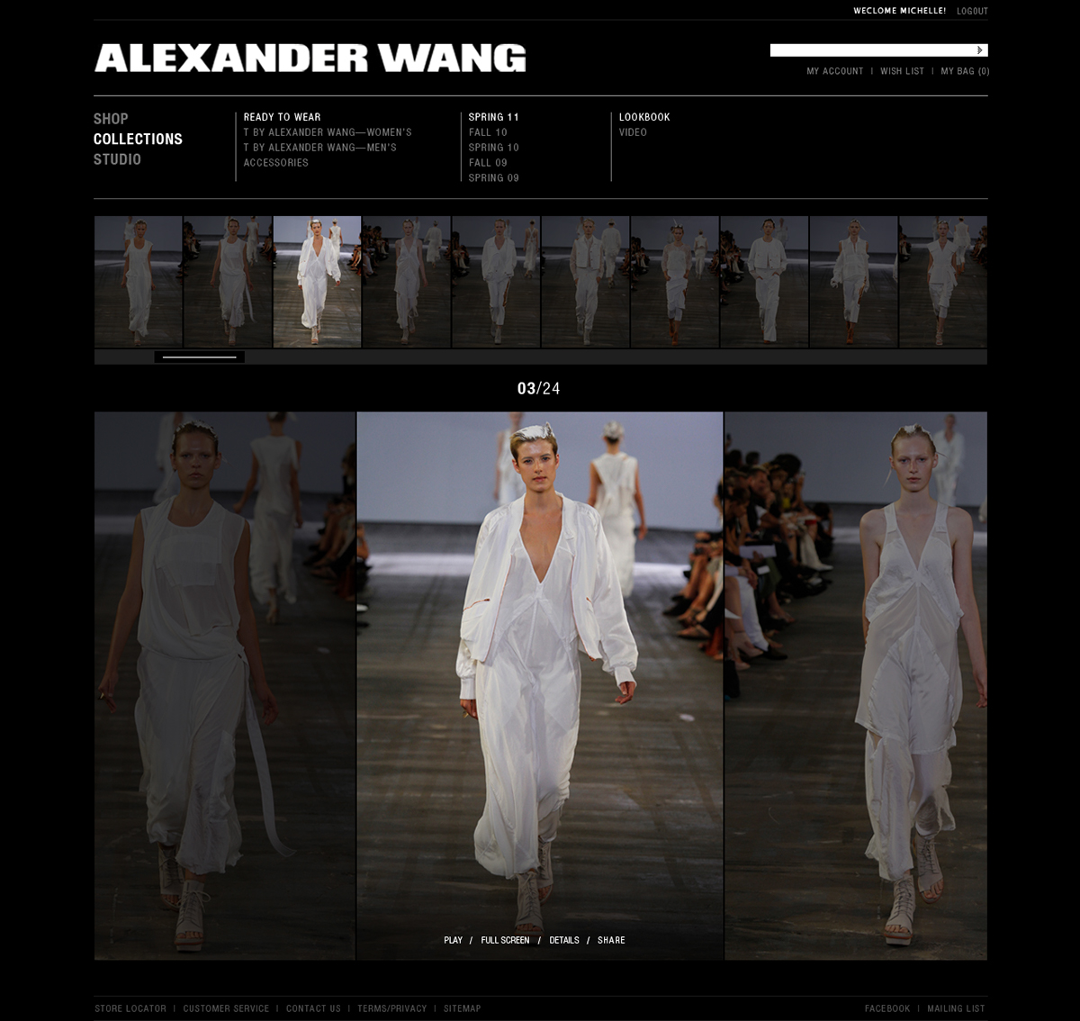Alexander wang Ecommerce Web Web Design  Fashion 