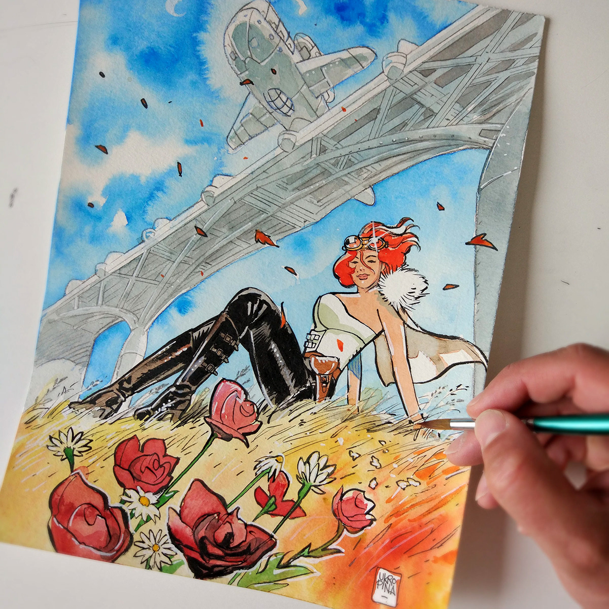 artwork bande dessinée Character design  comics commissions Drawing  ukropina v girls wunderwaffen