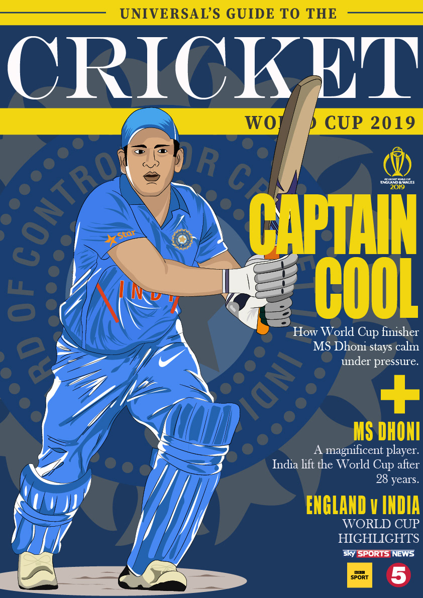 Behance creative Cricket digital painting Magazine Cover Page MS Dhoni vector art virat kholi